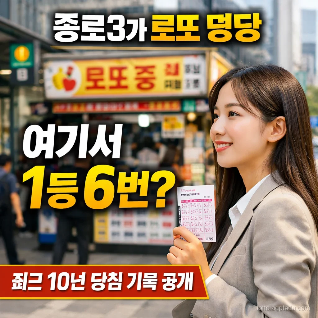 종로구 로또 명당, 최근 10년 1등 당첨점 전부 공개(명당·자동/수동 비율까지 데이터로 분석)