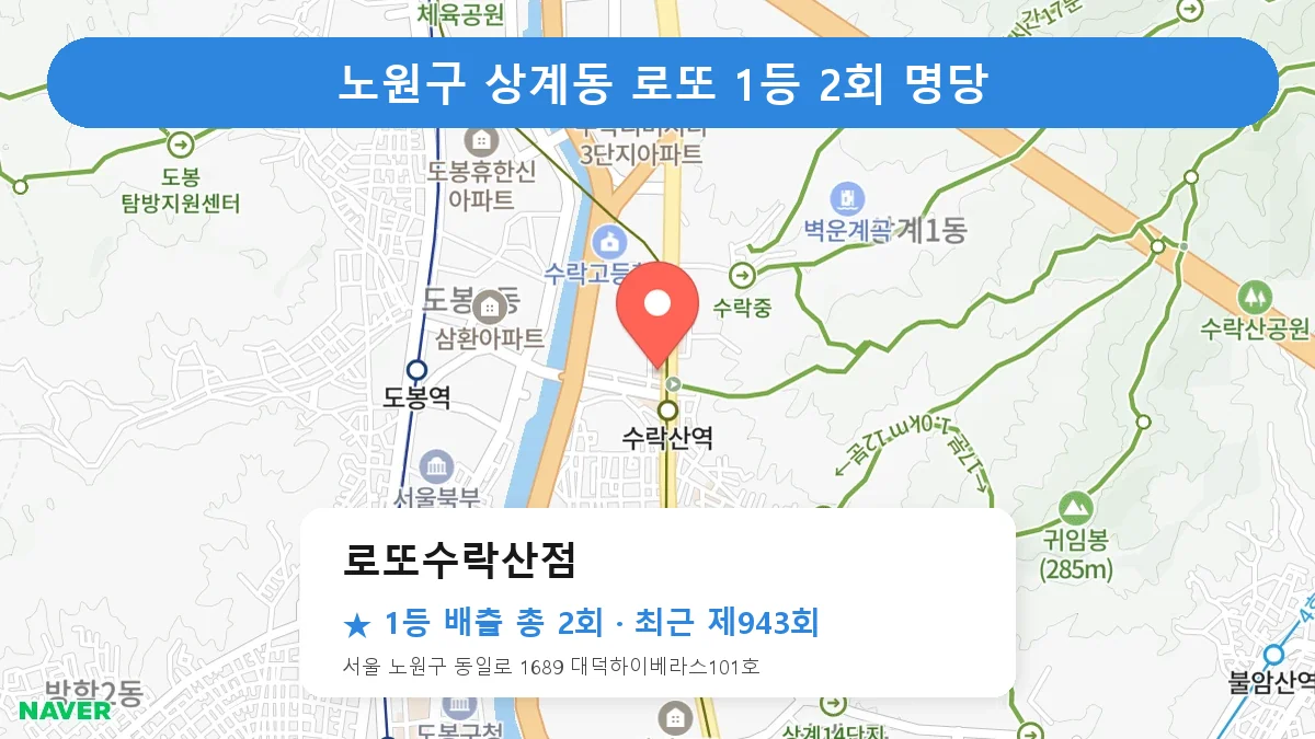 노원구 로또 명당 로또수락산점 위치