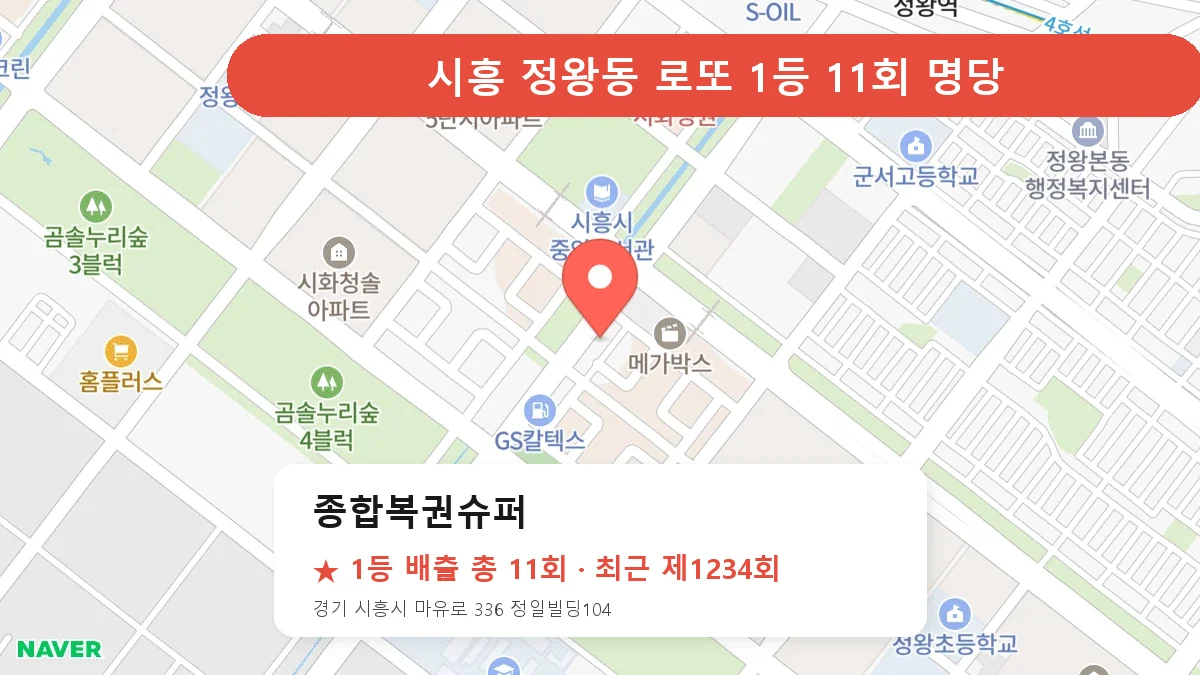시흥 로또 명당 종합복권슈퍼 위치