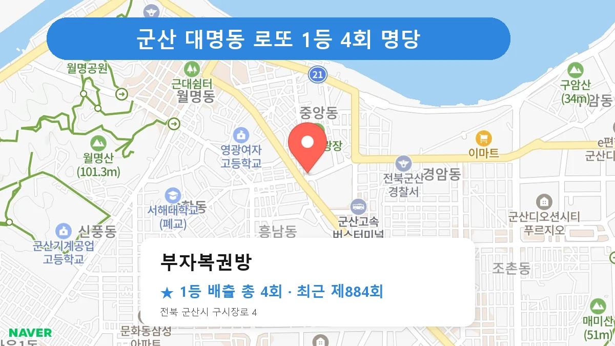 군산 로또 명당 부자복권방 위치
