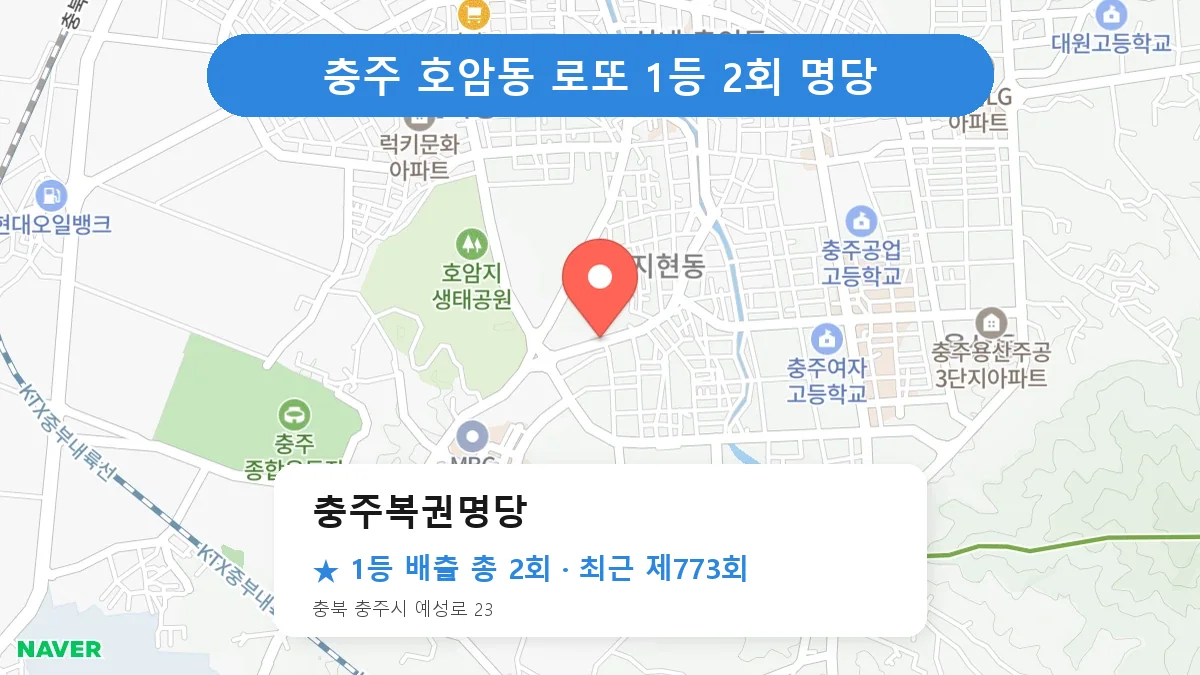 충주 로또 명당 충주복권명당 위치