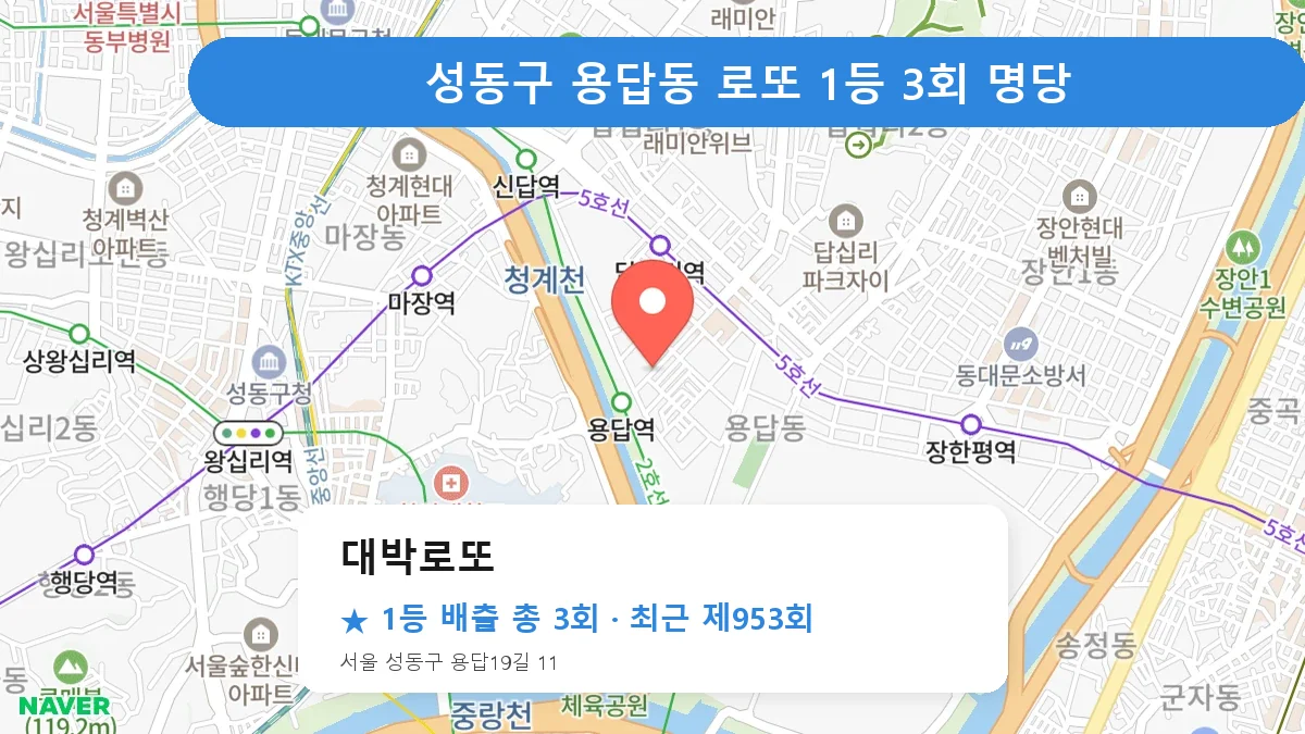 성동구 로또 명당 대박로또 위치