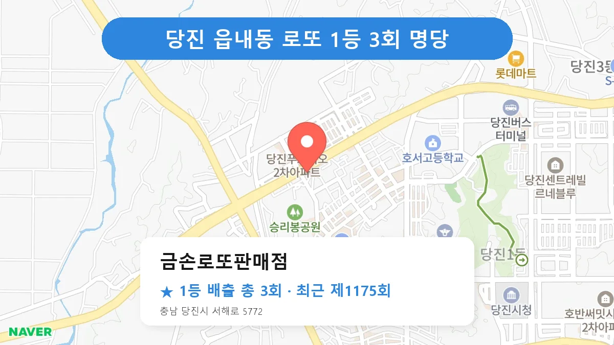당진 로또 명당 금손로또판매점 위치