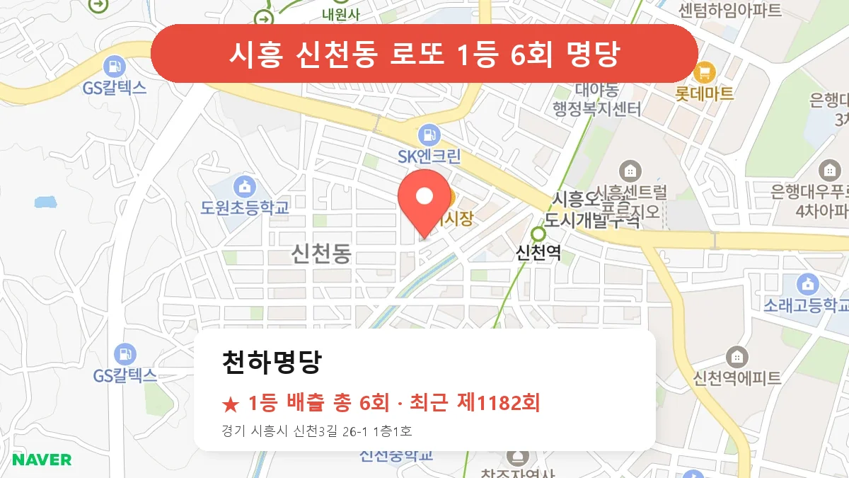 시흥 로또 명당 천하명당 위치