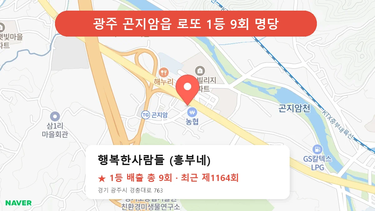 광주 로또 명당 행복한사람들 (흥부네) 위치