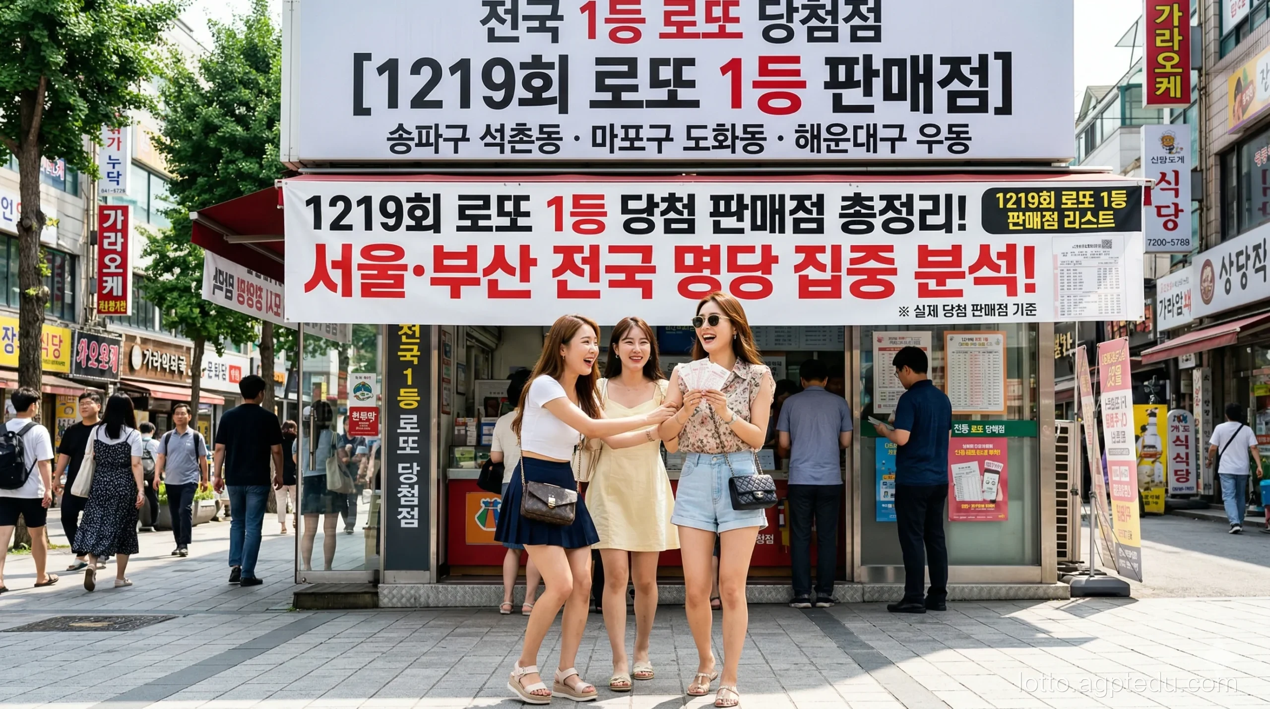 [1219회 로또 1등 판매점] 송파구 석촌동, 마포구 도화동, 해운대구 우동 로또 명당 총정리
