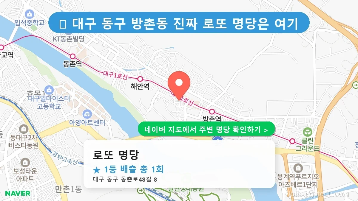 대구 동구 방촌동 로또 명당 로또 명당 1등 당첨 배출점 전경