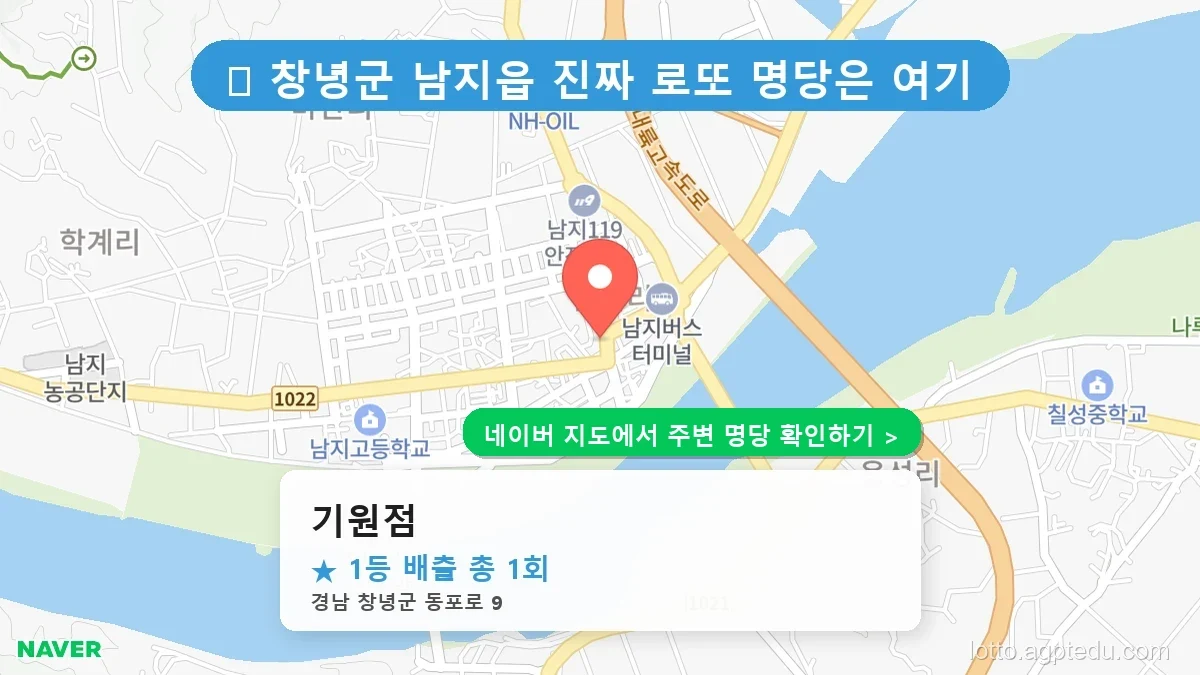 [2024 경남 창녕군 로또 명당 BEST 2] 1등 최다 배출 판매점 완벽 정리