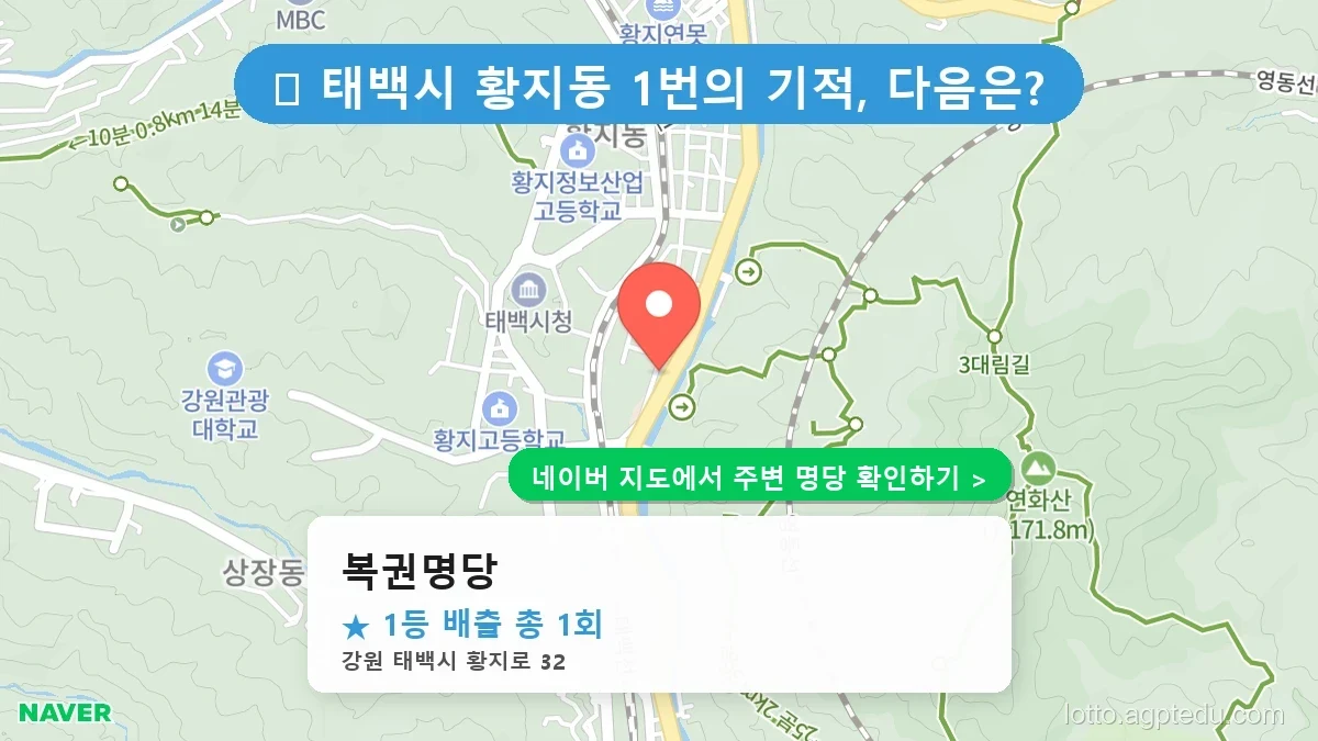 강원 태백시 황지동 로또 명당 복권명당 1등 당첨 배출점 전경