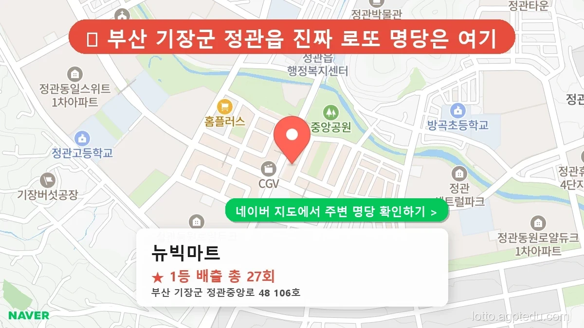 [2026 부산 로또 명당 순위 TOP 10] 1등 당첨 최다 배출 판매점 TOP 10 총정리