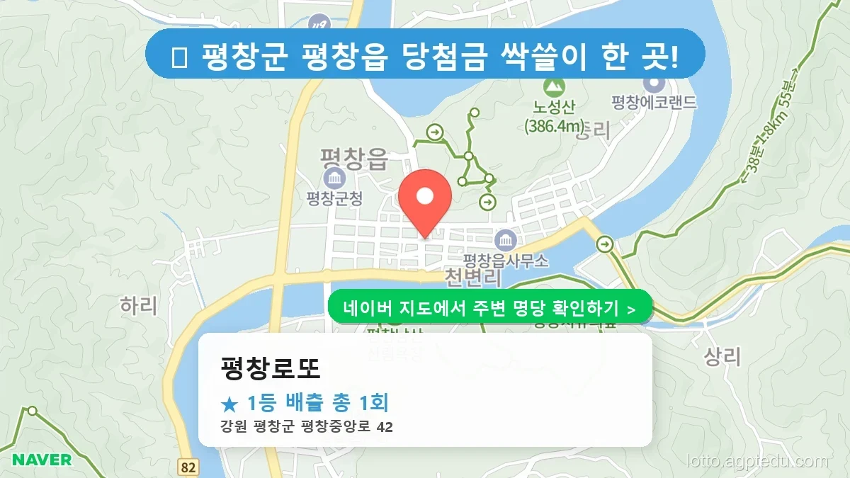 강원 평창군 평창읍 로또 명당 평창로또 1등 당첨 배출점 전경