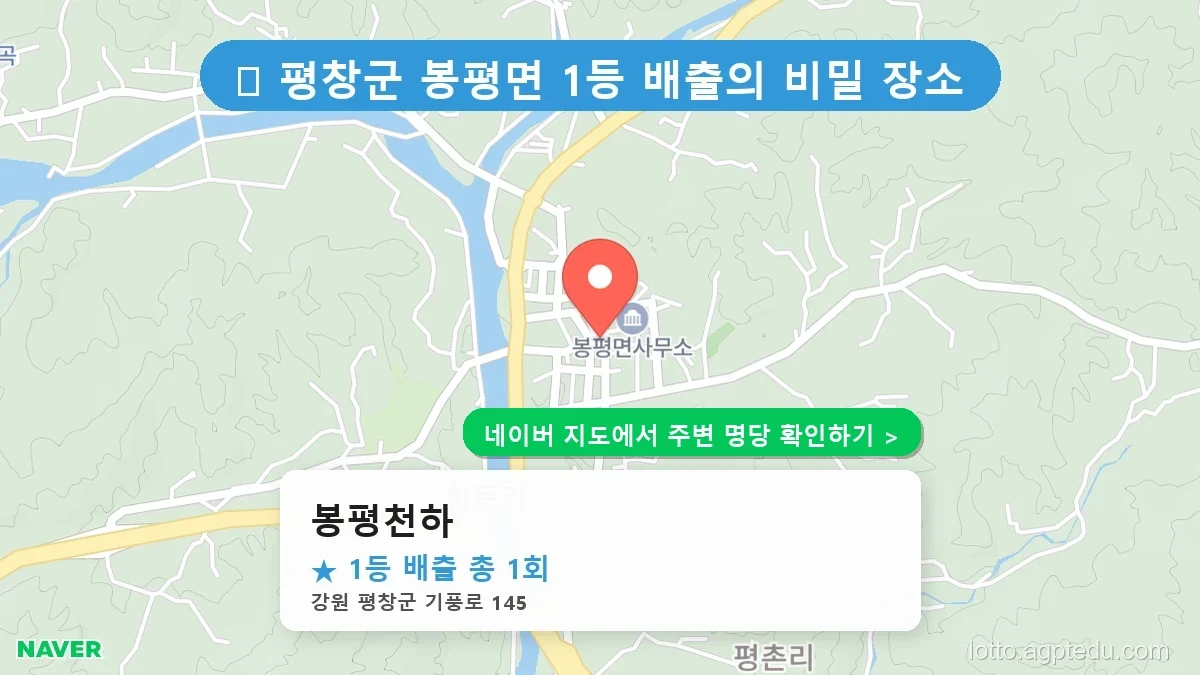 강원 평창군 봉평면 로또 명당 봉평천하 1등 당첨 배출점 전경