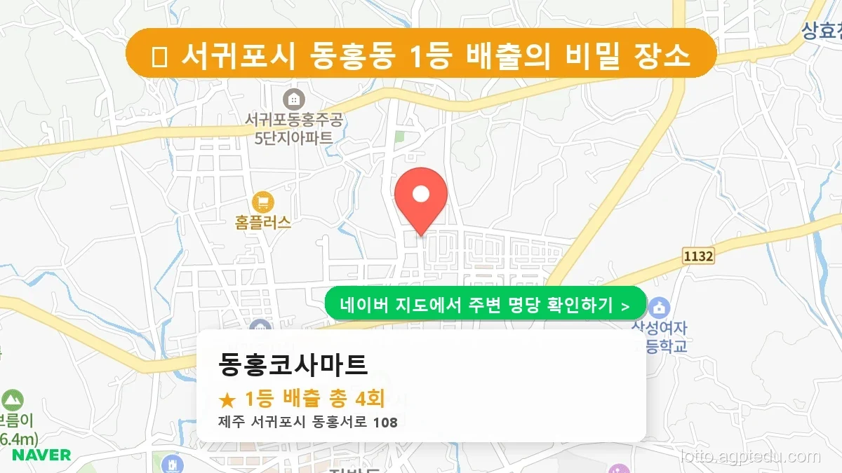 [2026 제주 로또 명당 순위 TOP 10] 1등 당첨 최다 배출 판매점 TOP 10 총정리