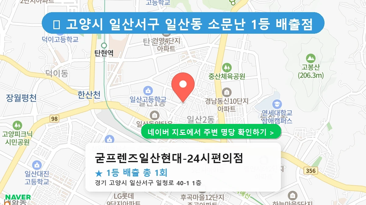 굳프렌즈일산현대-24시편의점 네이버 지도