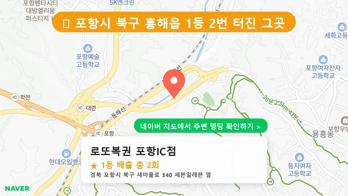 로또복권 포항IC점 네이버 지도