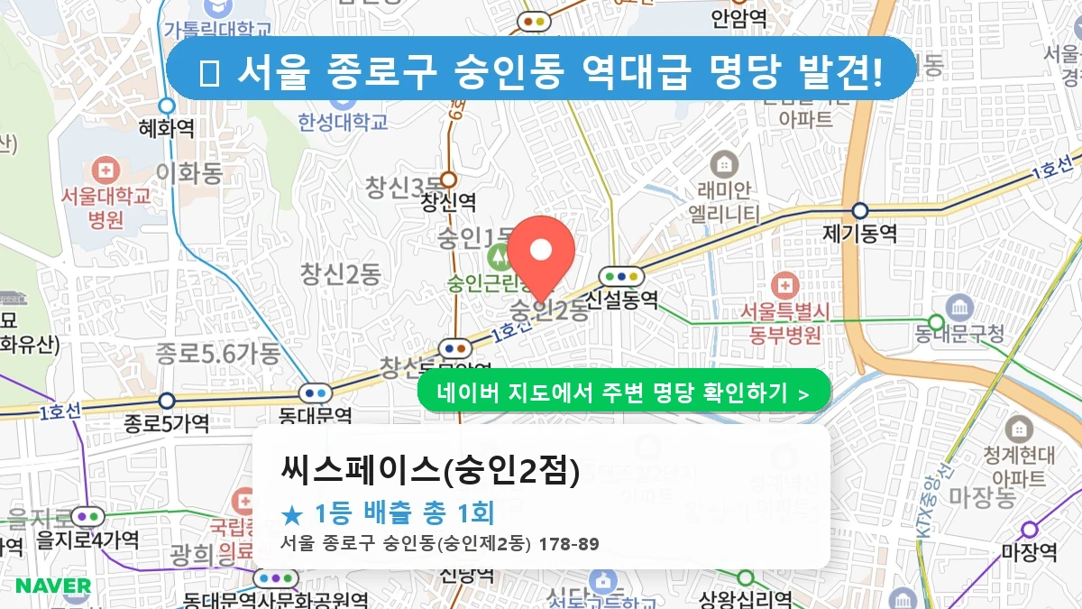 씨스페이스(숭인2점) 네이버 지도