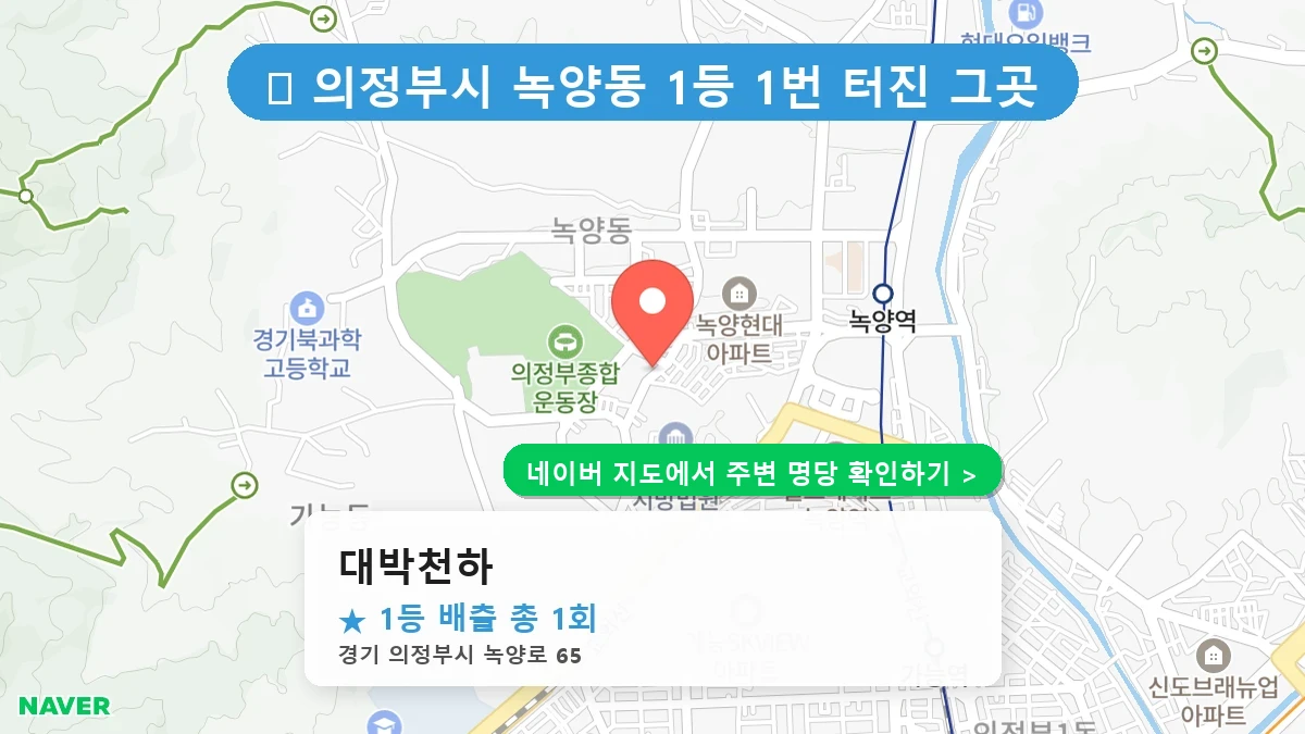 대박천하 네이버 지도