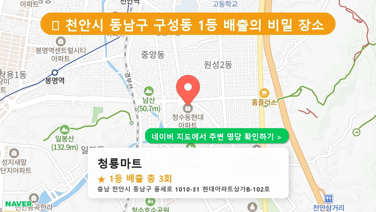 청룡마트 네이버 지도