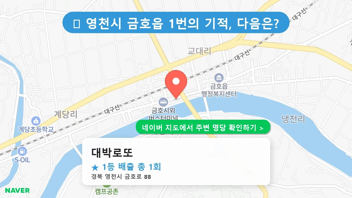 경북 영천시 금호읍 로또 명당 대박로또 1등 당첨 배출점 전경