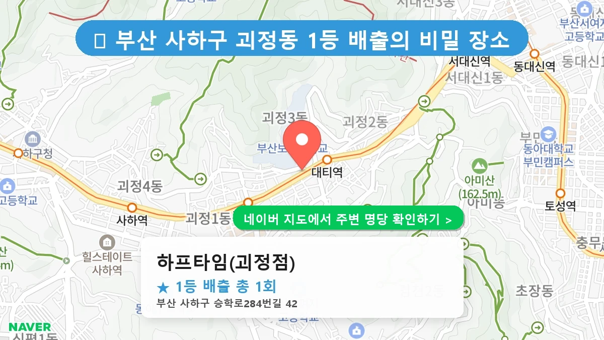 하프타임(괴정점) 네이버 지도