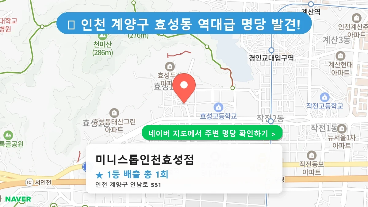 미니스톱인천효성점 네이버 지도