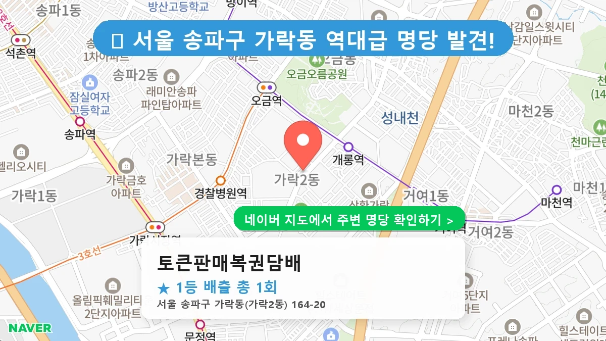 토큰판매복권담배 네이버 지도