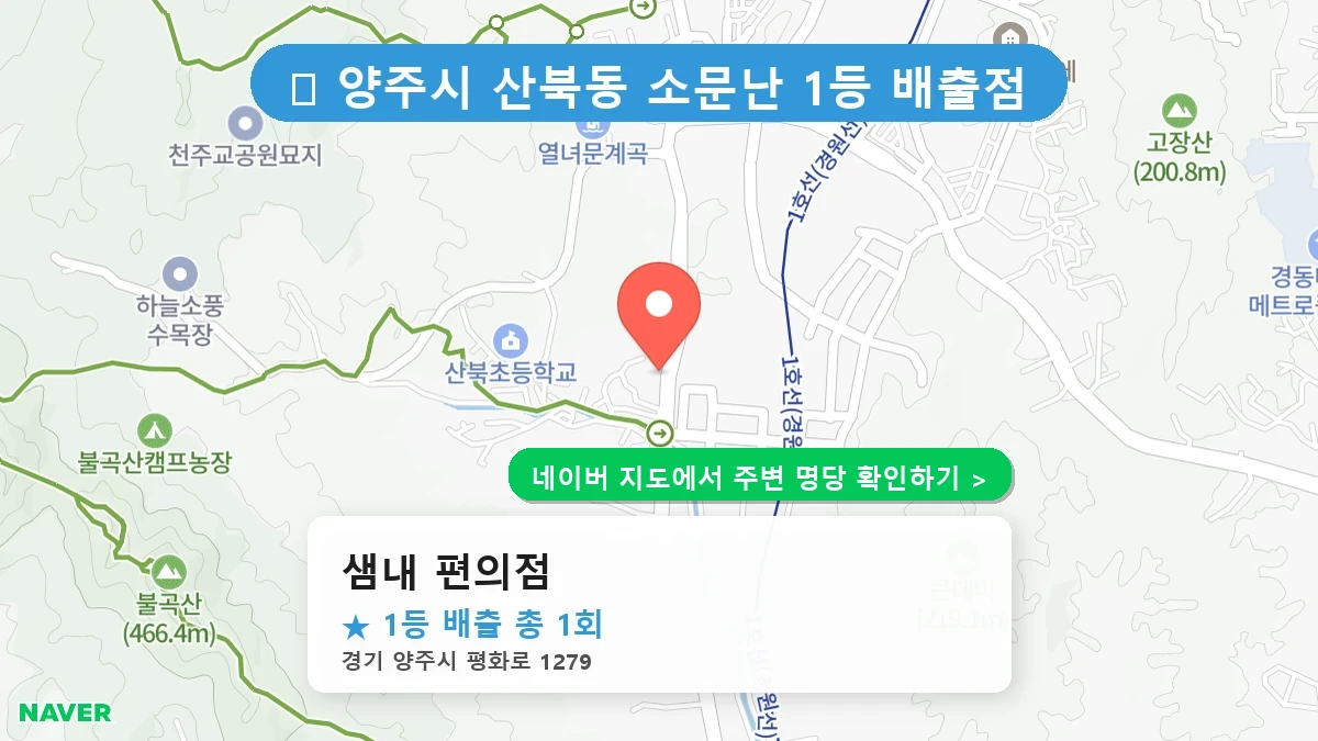 샘내 편의점 네이버 지도