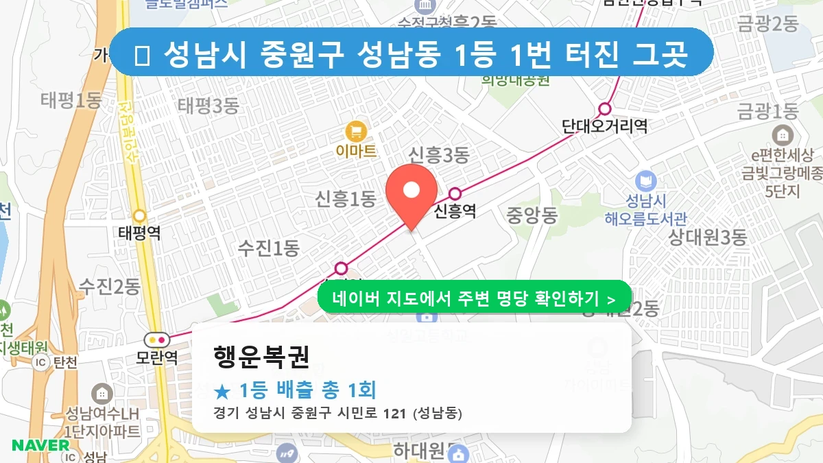 행운복권 네이버 지도