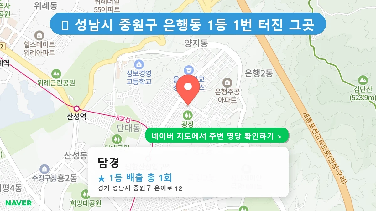 담경 네이버 지도
