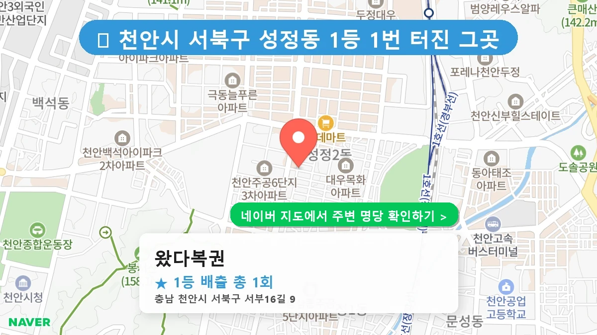 왔다복권 네이버 지도