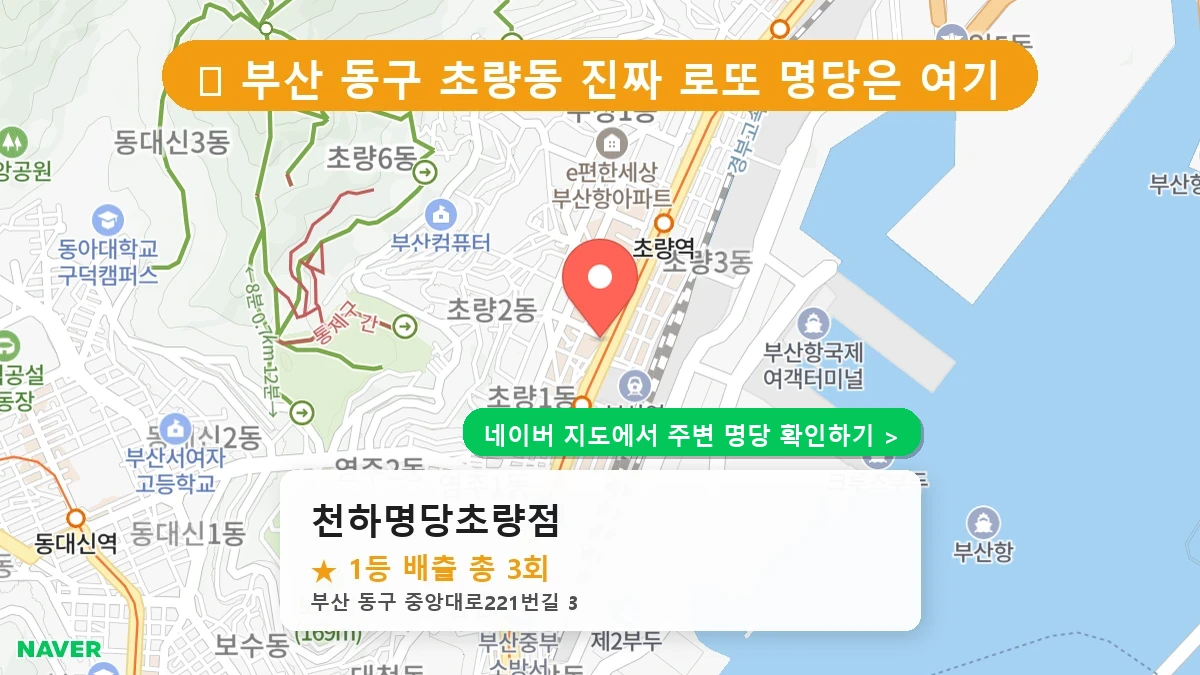 천하명당초량점 네이버 지도