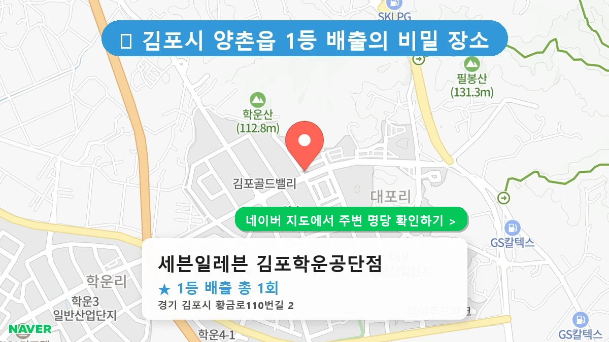 세븐일레븐 김포학운공단점 네이버 지도