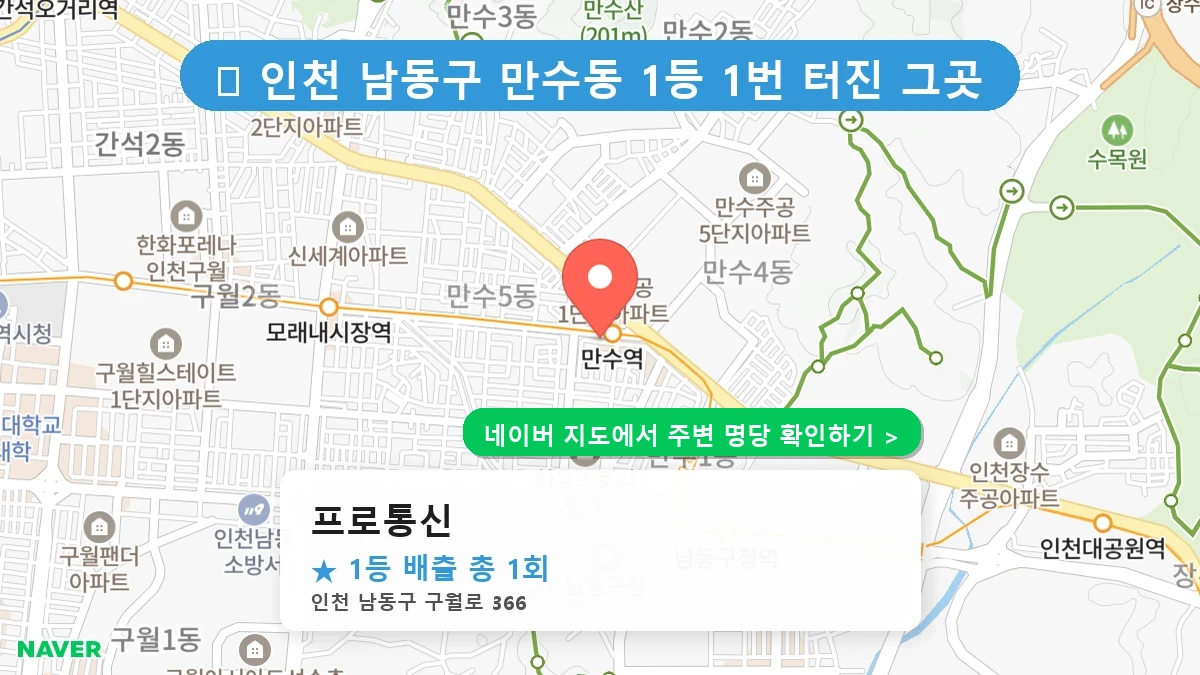 프로통신 네이버 지도
