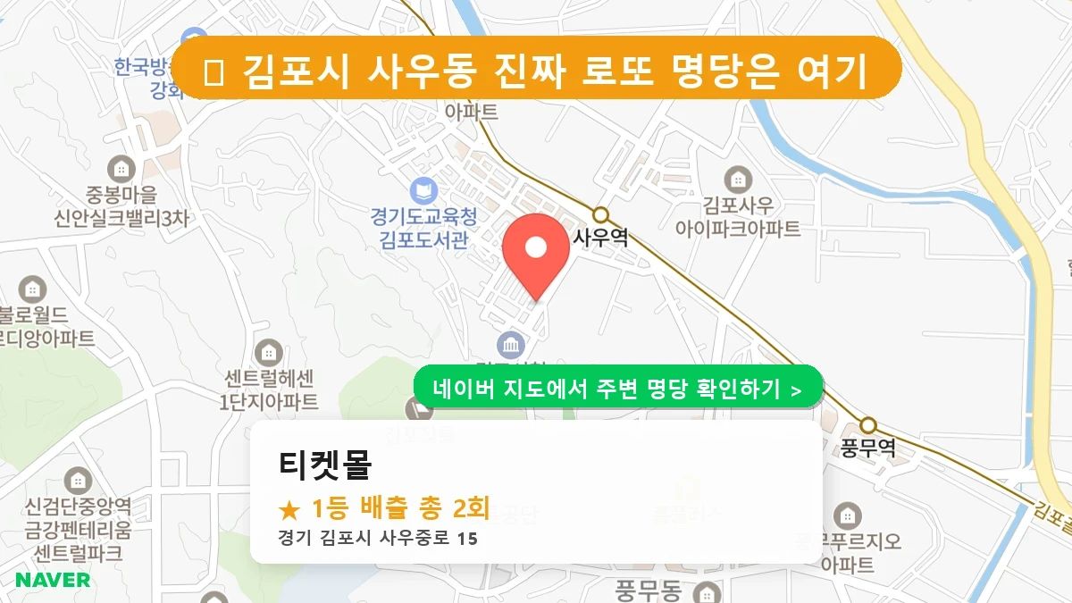 티켓몰 네이버 지도