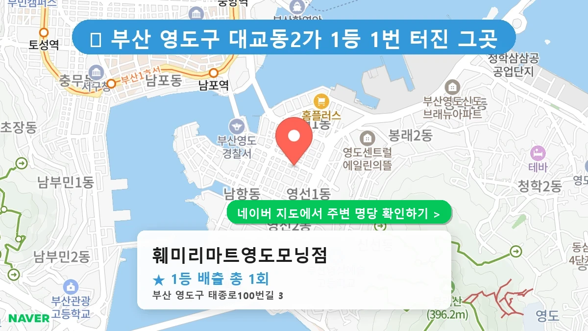 훼미리마트영도모닝점 네이버 지도
