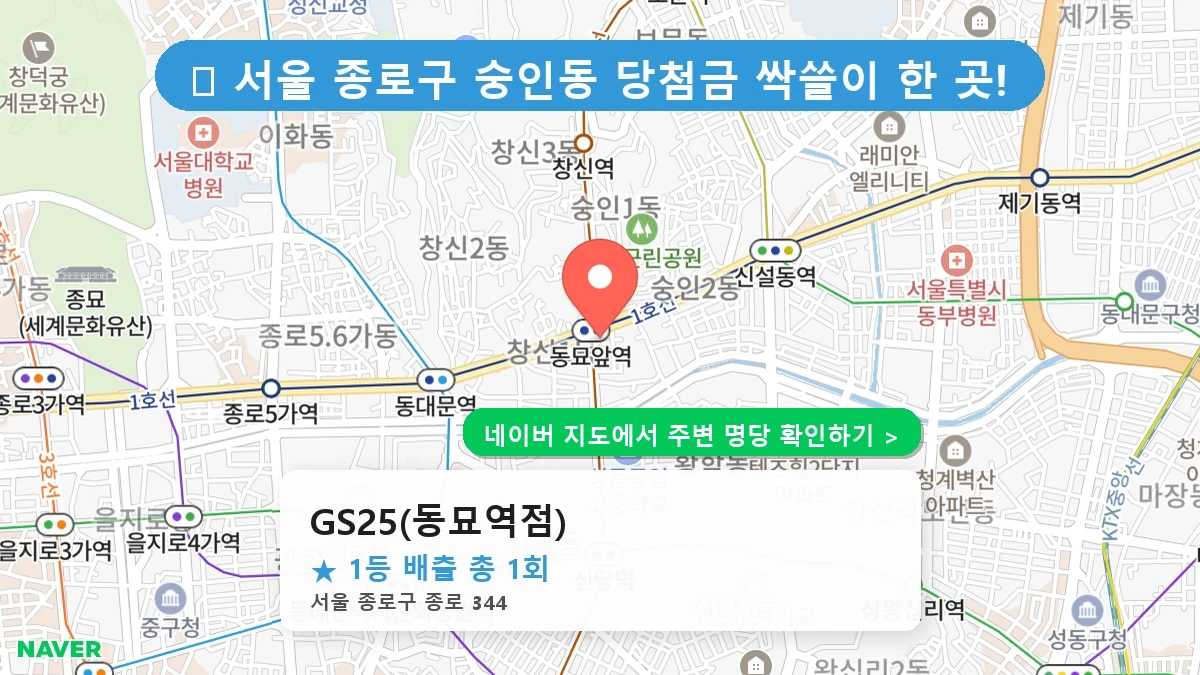 GS25(동묘역점) 네이버 지도