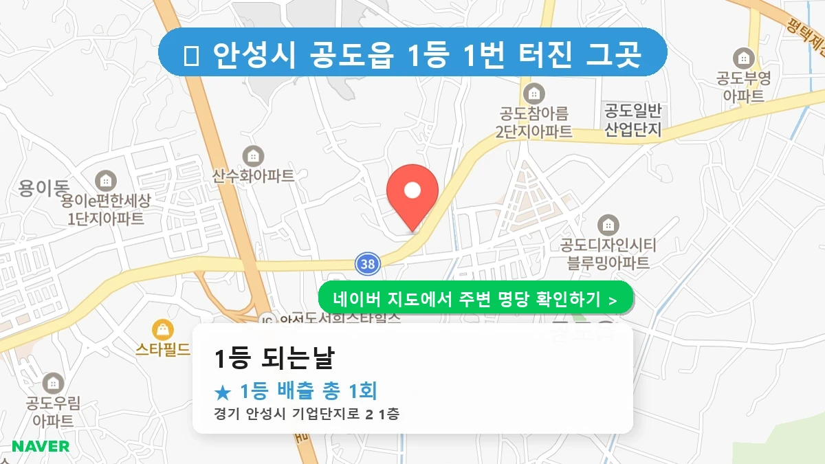 1등 되는날 네이버 지도