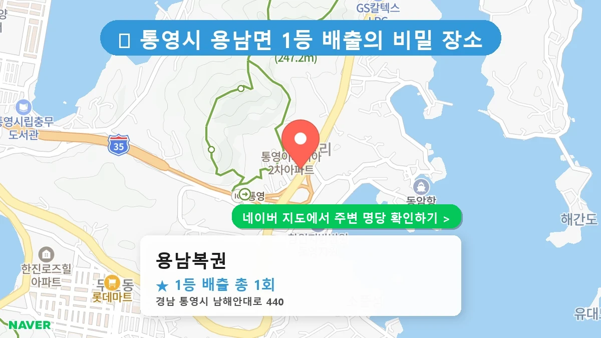 경남 통영시 용남면 로또 명당 용남복권 1등 당첨 배출점 전경