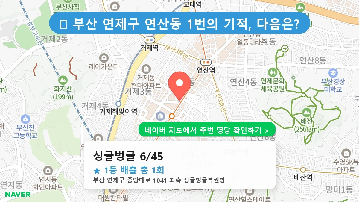 싱글벙글 6/45 네이버 지도