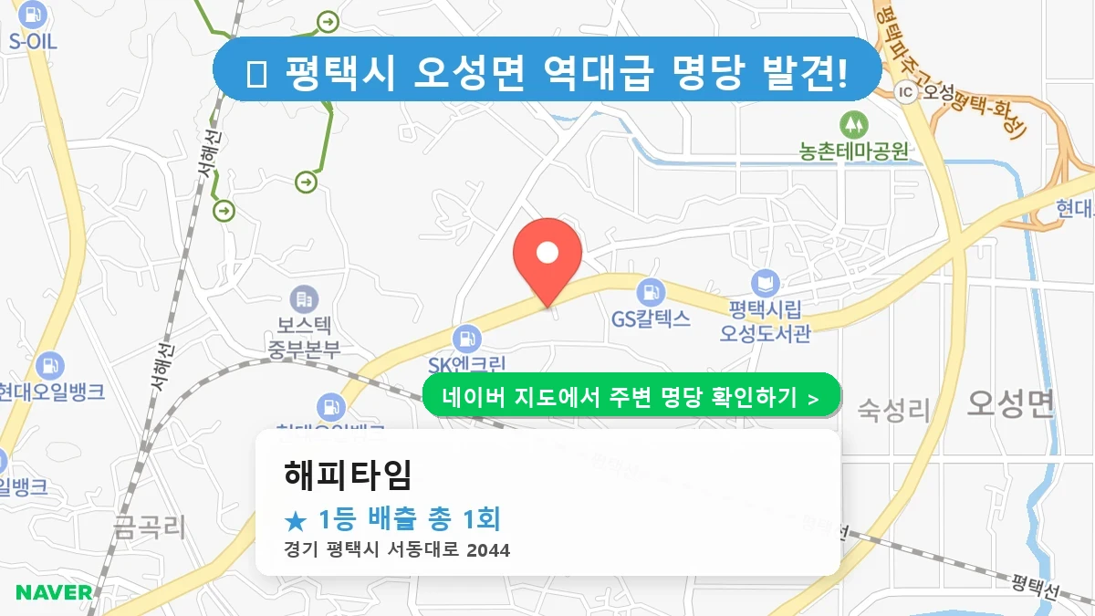 해피타임 네이버 지도