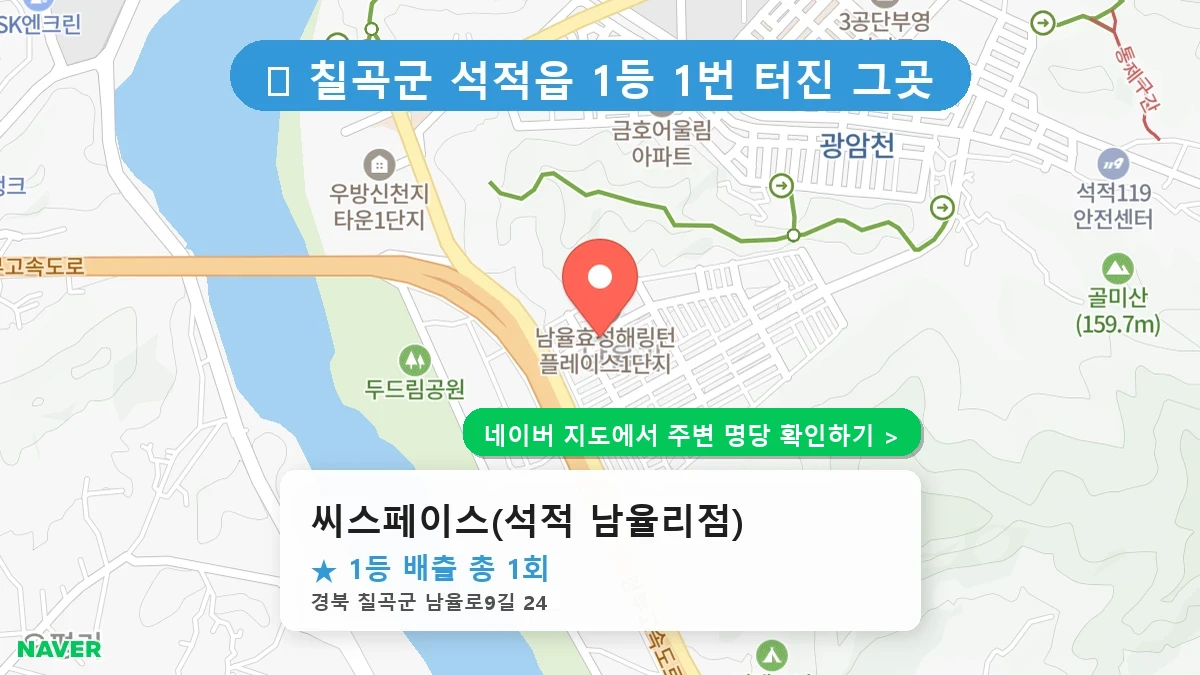 씨스페이스(석적 남율리점) 네이버 지도