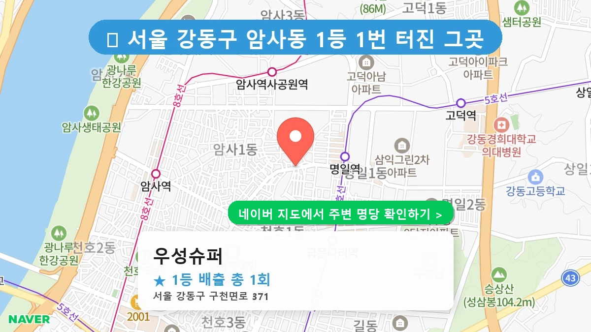 우성슈퍼 네이버 지도