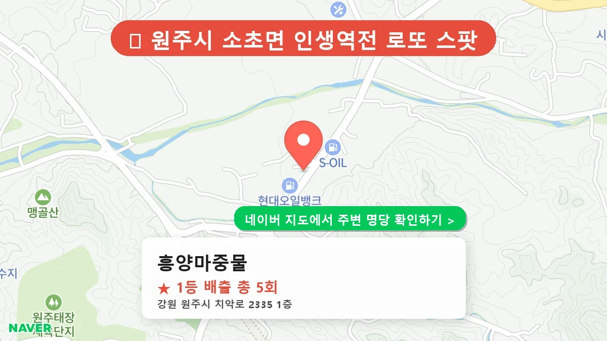 흥양마중물 네이버 지도