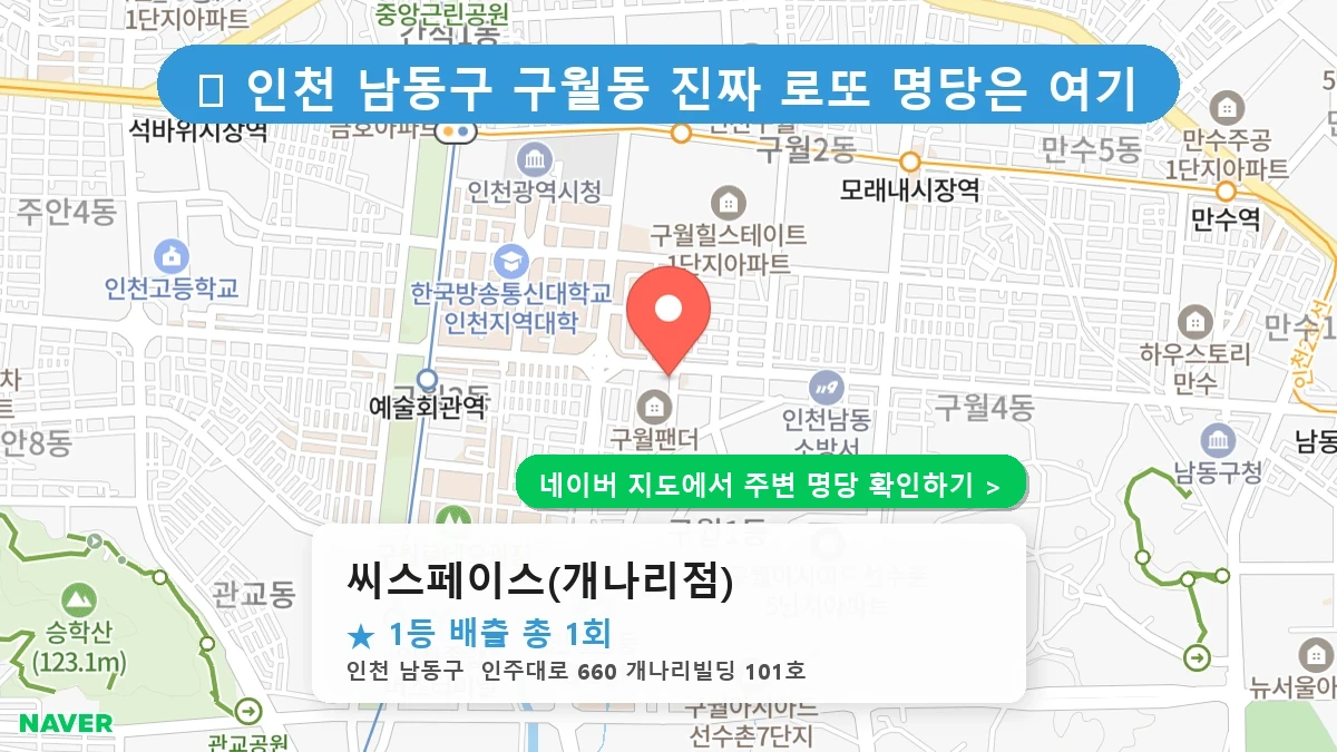 씨스페이스(개나리점) 네이버 지도