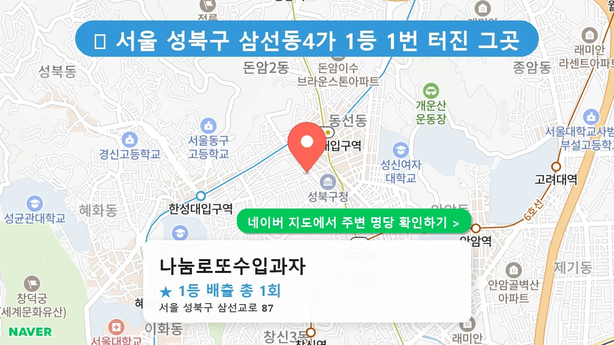나눔로또수입과자 네이버 지도
