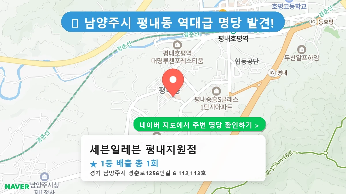 세븐일레븐 평내지원점 네이버 지도