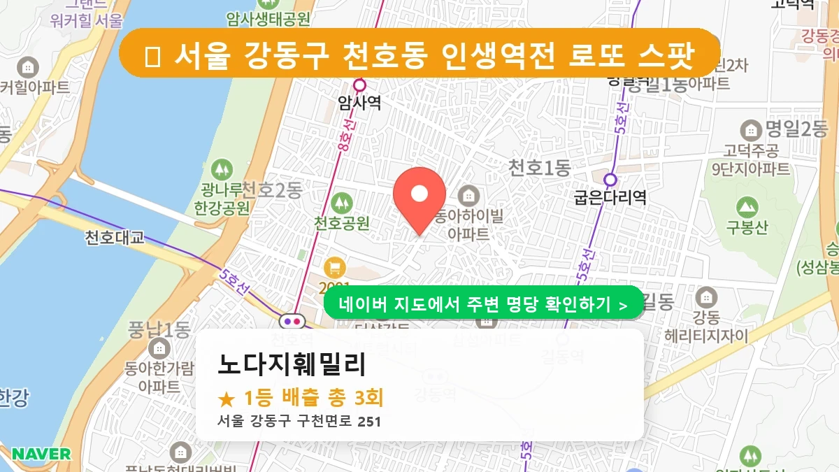 노다지훼밀리 네이버 지도