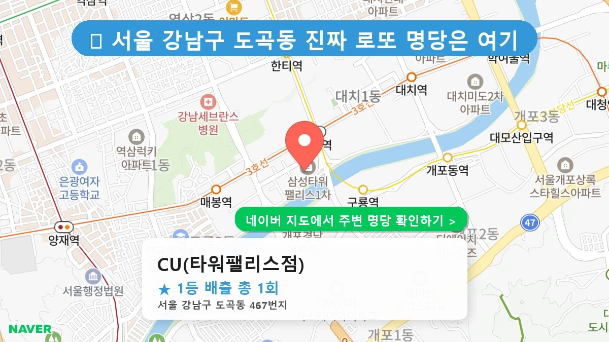 CU(타워팰리스점) 네이버 지도
