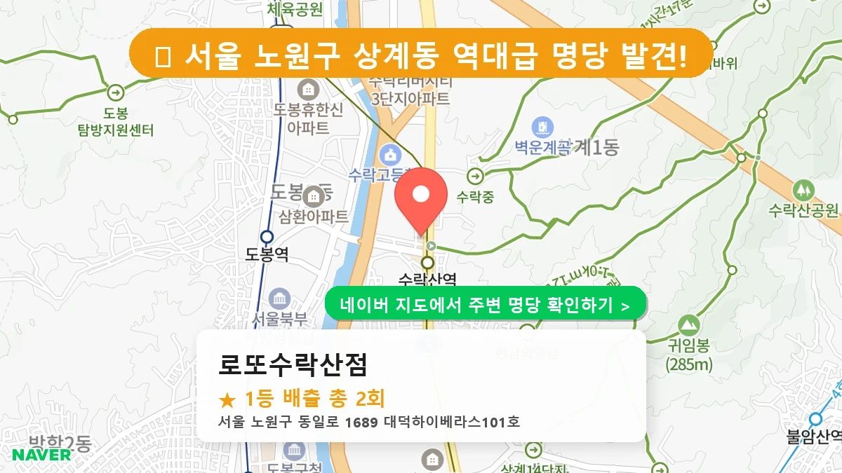 로또수락산점 네이버 지도