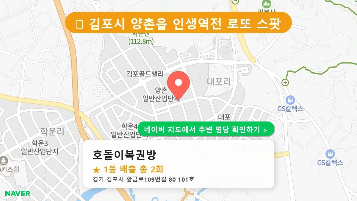 호돌이복권방 네이버 지도